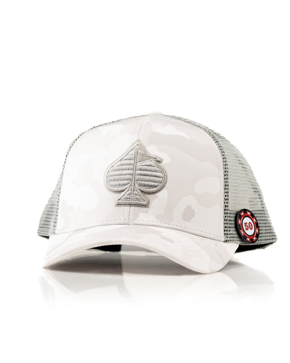 Trucker Spade Hat - Arctic Camo by Pins & Aces