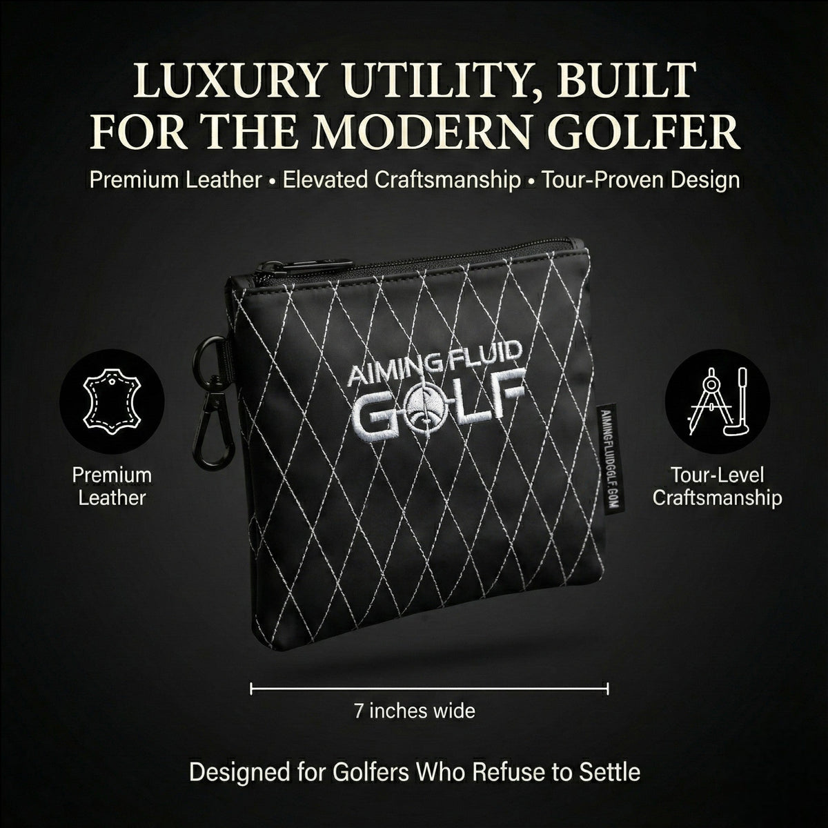 Leather Golf Utility Pouch – Premium Leather