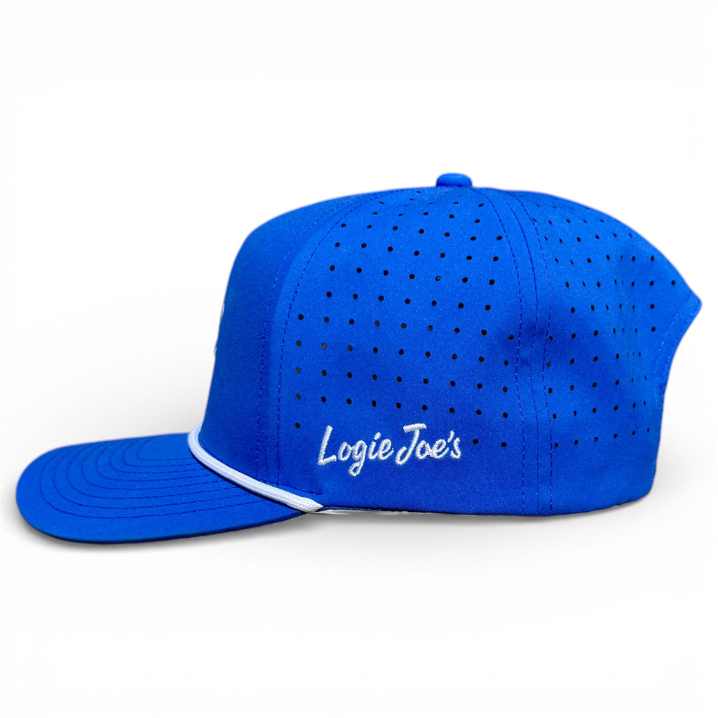 Water Ball Golf Hat | Snapback Cap | Built-in Magnetic Ball Marker Holder + Marker Included | Adjustable Blue