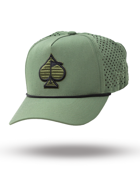 Perforated Rope Hat - Olive by Pins & Aces