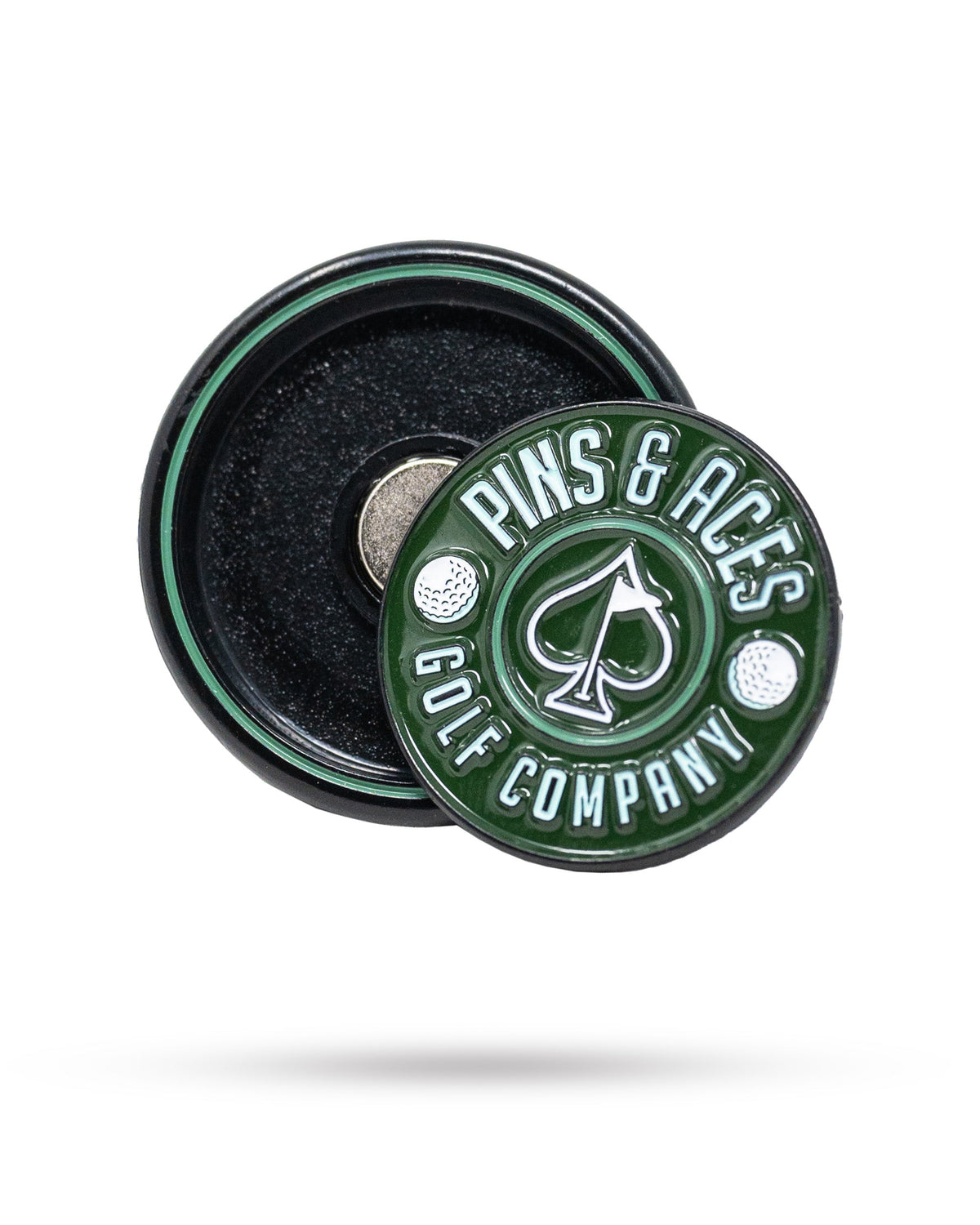Pop Out Medallion Green Ball Marker by Pins & Aces